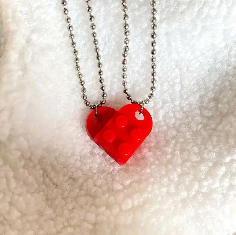 Heart Shaped Lego Love Heart Necklace Chain Necklace Ubuy Lego