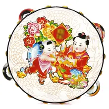 Китайская традиционная благоприятная погремушка барабанный ручной Колокольчик вибрационные игрушки Мини погремушки детские голосовые игрушки