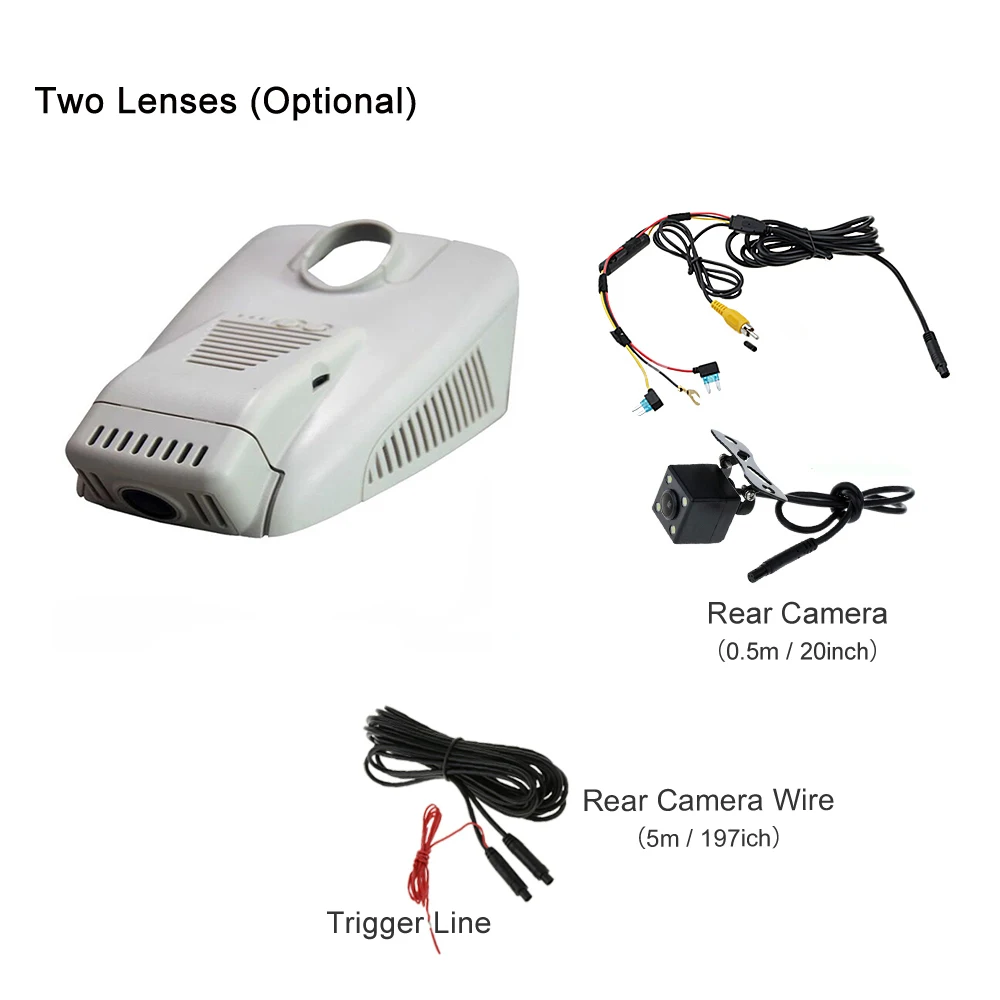Gray Double Camera Автомобильный регистратор DVR видеорегистратор камера Wifi цифровой видеорегистратор для Mercedes Benz GLC Class X253 C253 GLC300 GLC350 GLC200 - Название цвета: Gray Double Camera