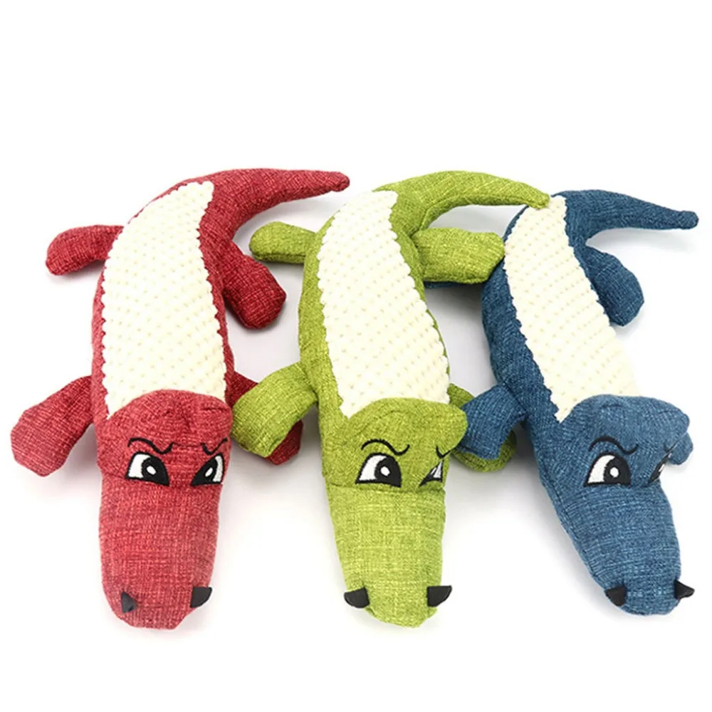 Fast delivery 2020 New Pet Dog Toy Linen Plush Animal Toy Dog Chew Squeaky Noise Cleaning Teeth Toy Chew Training Supplies