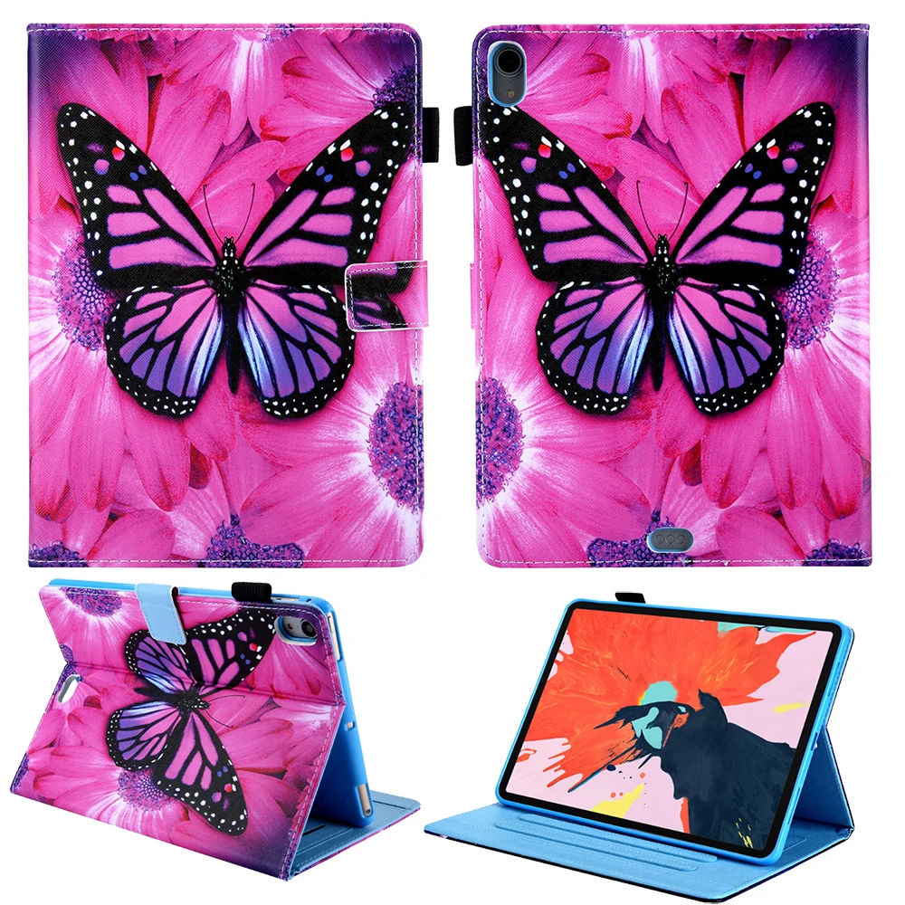 pink butterfly Кожаный чехол с принтом для iPad mini 4, 3, 2, 1, 7,9 дюймов, чехол с функцией автоматического сна, умный чехол для iPad mini, защитный чехол для планшета - Цвет: pink butterfly