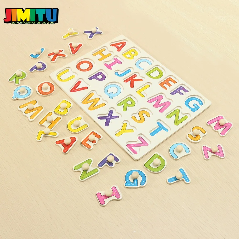 JIMITU новые детские развивающие игрушки Алфавит ABC деревянная головоломка игрушка для детей развивающая Развивающая игра в подарок
