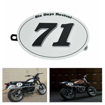 

ABS Vintage Motorcycle modified cafe racer climbing number Table NUMBER PLATE NO.71/NO.216 for MOTO CAFE RACER Tracker Scrambler