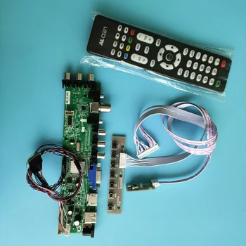 

Kit For LP173WD1-TLP6/LP173WD1-TLA4 DVB-T DVB-T2 1600X900 HDMI AV 40pin LED USB VGA TV digital Signal controller board remote