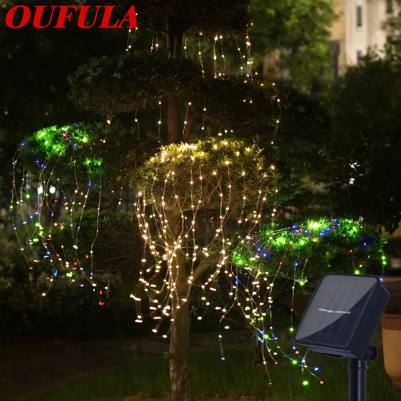 

Light string outdoor waterproof silver wire led copper solar lamp for Christmas Holidays Decoration