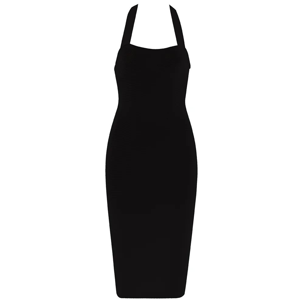 Vestidos, женское сексуальное модное черное обнаженное Бандажное платье,, Дамское дизайнерское мини-платье знаменитостей, вечерние платья