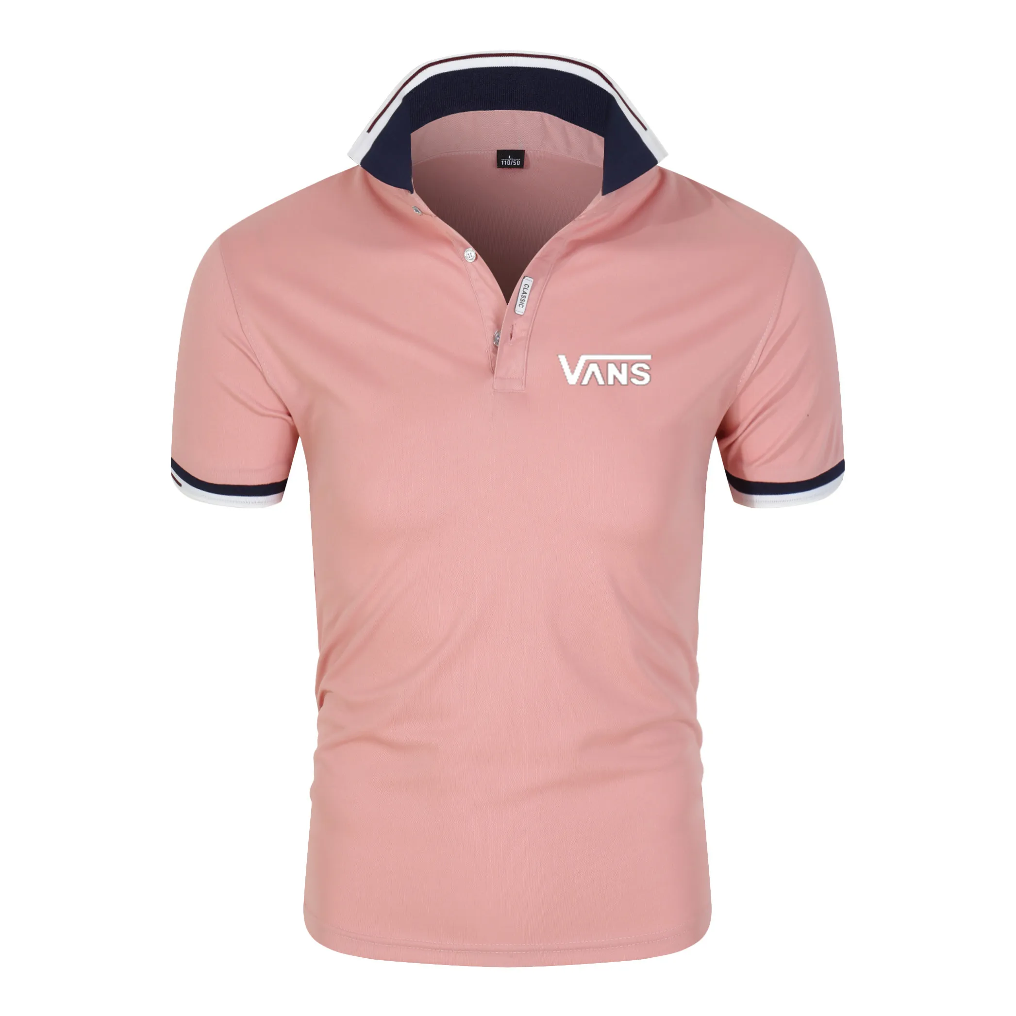 Polo de manga corta de algodón para hombre, camisa de tendencia Coreana de alta calidad, de verano, novedad