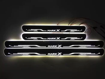 

Acrylic door sill plate strip with led decorative welcome light moving door scuff for Toyota mark x