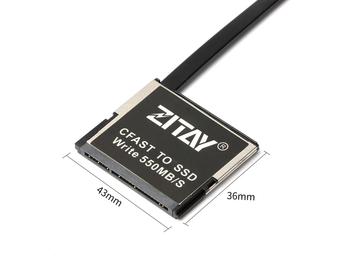 CFAST-SSD 어댑터 변환기 CFast 2.0-SSD, 캐논 URSA C200 C300 1DX2 BMPCC 4K 6K ARRI AMIRA Lexar