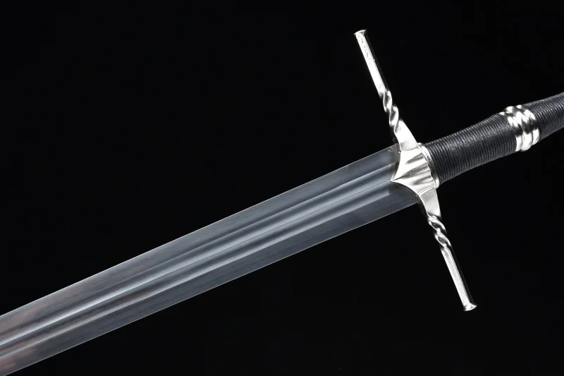Rivia Sword-нержавеющая сталь средневековые мечи Стиль Настоящее лезвие без острых деревянных ножны с ремешком-декоративный реквизит для выступлений