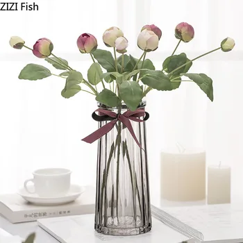 

Transparent Glass Vase Butterfly Girdle Vases for Flowers Floral Ornaments Coffee Table Desk Decoration Nordic Home Decor Modern