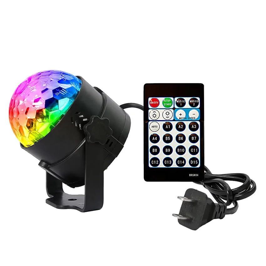 LED Dj диско хрустальный магический шар сценический свет 5 Вт 15 видов цветов