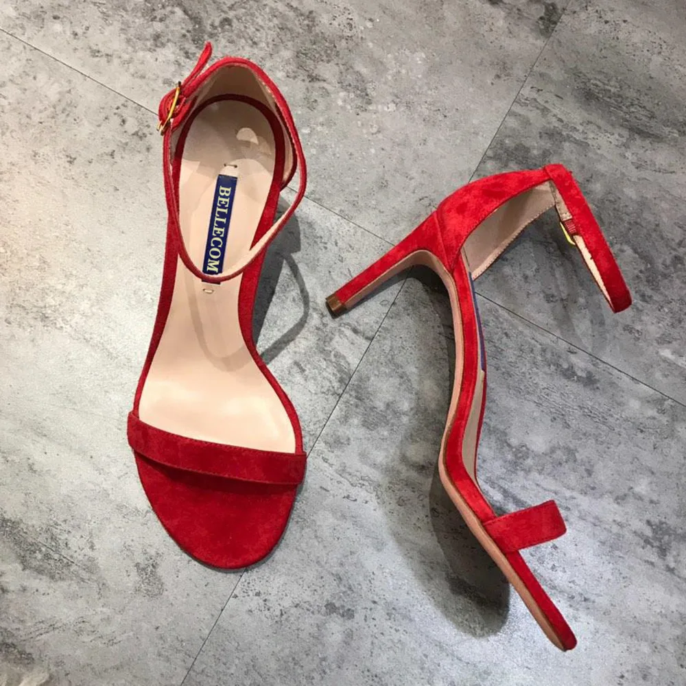 

SONFRNCH Summer 2019 new cashmere thick heels heels women's shoes sandals outdoor casual shoes leather Roman buckle shoes heel