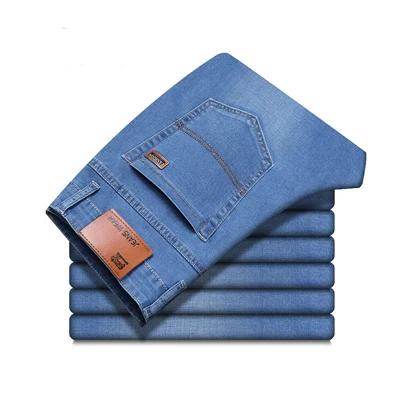 light blue Cholyl бренд новые мужские обтягивающие эластичные джинсы модные деловые классические стильные обтягивающие джинсовые мужские штаны - Цвет: light blue