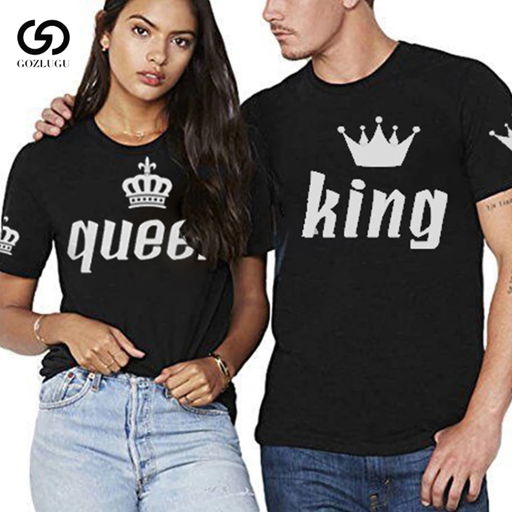 

T Shirt Imperial Crown Printing Couple Clothes lovers Tee Shirt Femme Summer