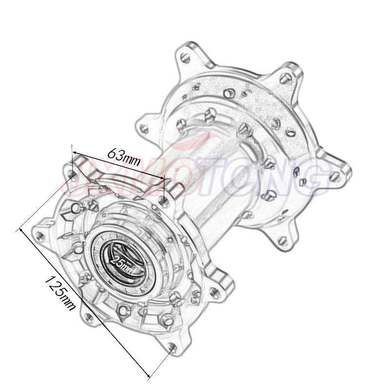 CNC Machined 36 Holes Front And Blue Rear Wheel Hub For KTM EXC250 EXC525 SX125 SX250 SX-F 450 350 EXC200 2003-
