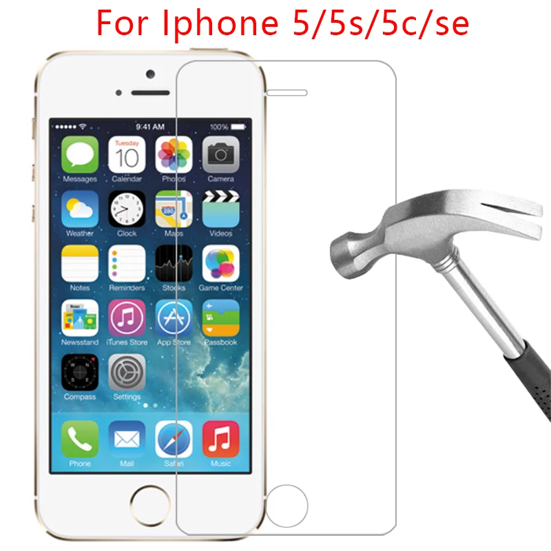 Чехол для iphone se защитный экран из закаленного стекла i phone s5 c5 es iphone5 iphone5s 5c