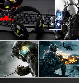 

Universal 3.5mm Wired Stereo Headphones With Microphone USB/PC Interface Head-mounted Gaming Headset Laptop Computer PC Earphone