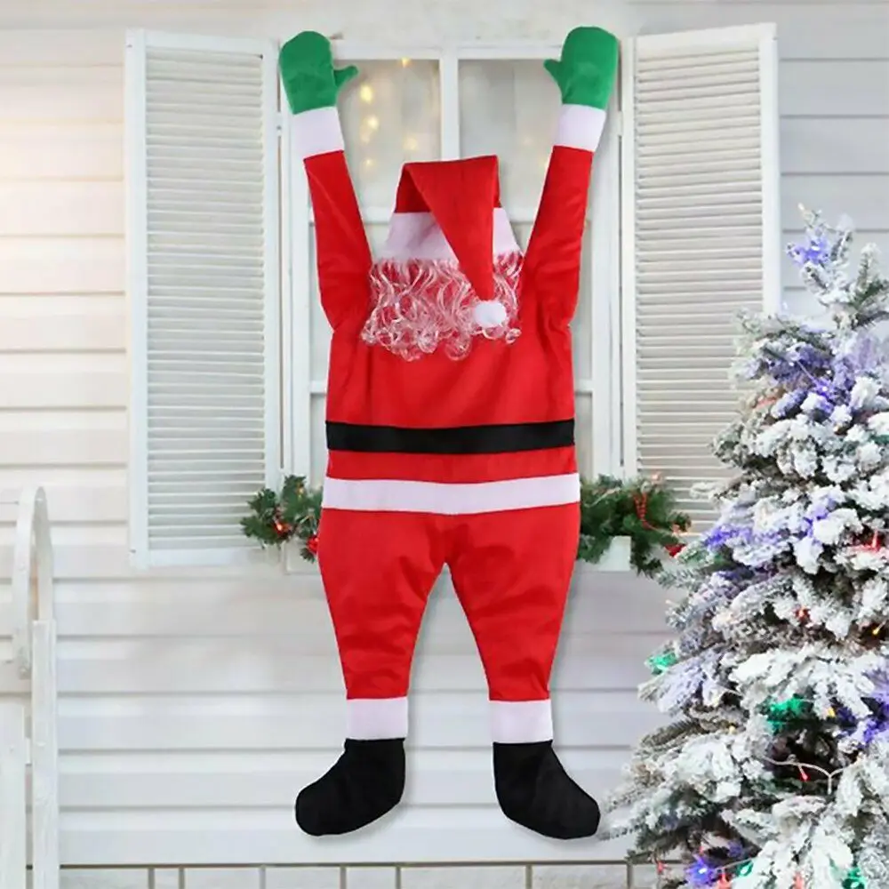 

2022 Outdoor Santa Claus Decoration Santa Claus Climbing Window Door Xmas Props 2023 New Year Hanger Decor Big Christmas Toys
