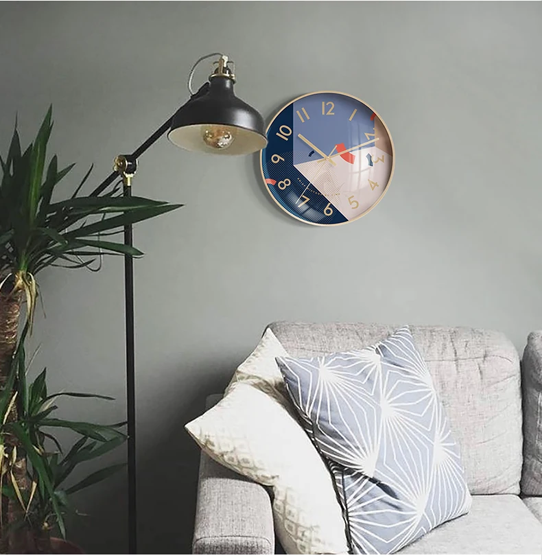 Fashion Art Wall Clock Modern Silent Creative Metal Personality Round Wall Clock Kitchen Montre Mural Bedroom Home Decor MM60WC