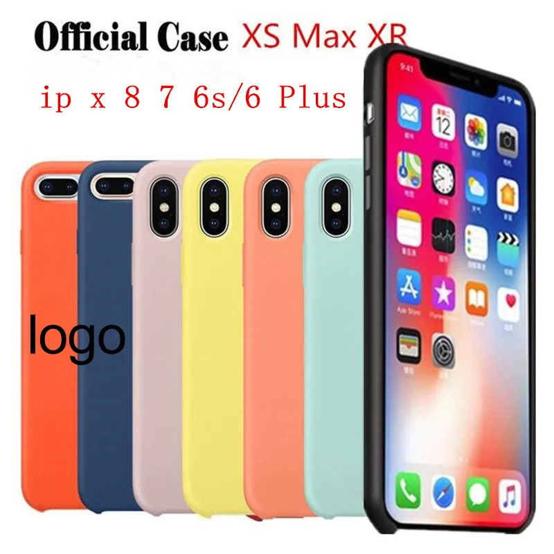 

MBPMATE Full Cover Silicone Phone Case For Iphone XS MAX XR X Cases For IPhone 7 8 6 S Plus 5 5S SE Soft Cover Case LOGO