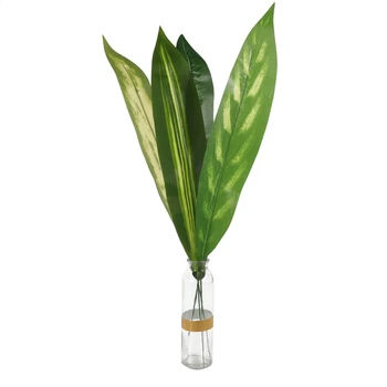 

1pc Brazil Leaf Artificial Leaf Decorative Realistic Fake Leaf Artificial Plant For Wedding Home Office Shop Garden Decor