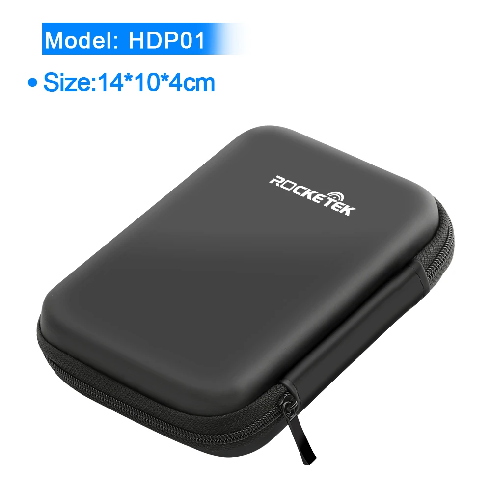 HDP01 Rocketek carrying case external hard disk Protection Storage Bag for 2.5" hdd hard drive cover enclosure power bank pouch box - Цвет: HDP01