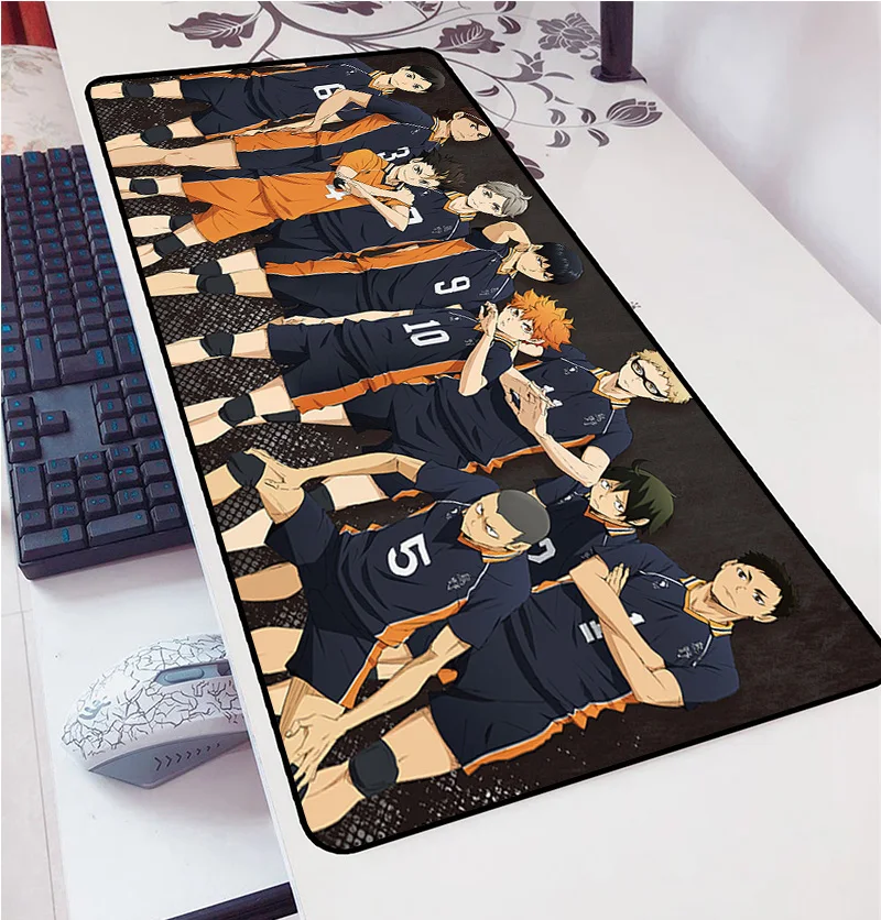 Anime Haikyuu Pad Mouse Computer Gamer Mouse Pad 700x300mm Padmouse High-end Mousepad Ergonomic Gadget Anime Office Desk Mats