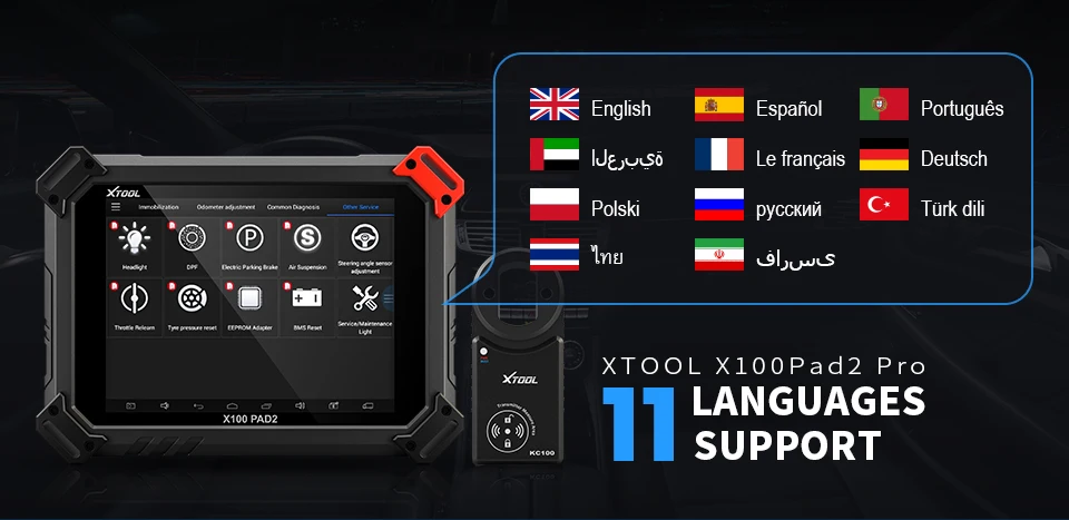 X100 PAD2 Pro Профессиональный OBD2 автомобильный диагностический инструмент с ключом программатор для 4-го 5-го иммобилайзера и настройка счетчика пробега