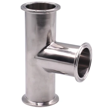 

EASY-51MM 2 Inch 3 Way Tee Stainless Steel S304 Sanitary Tri Clamp Type 3 Way Weld Ferrule OD 64MM Pipe Fittings Moonshine