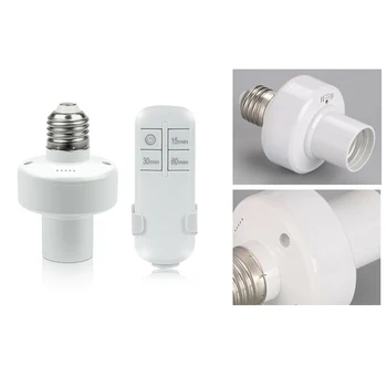 

Remote Control Light Socket E26/E27 Screw Wireless Holder Bulb Cap Smart Switch
