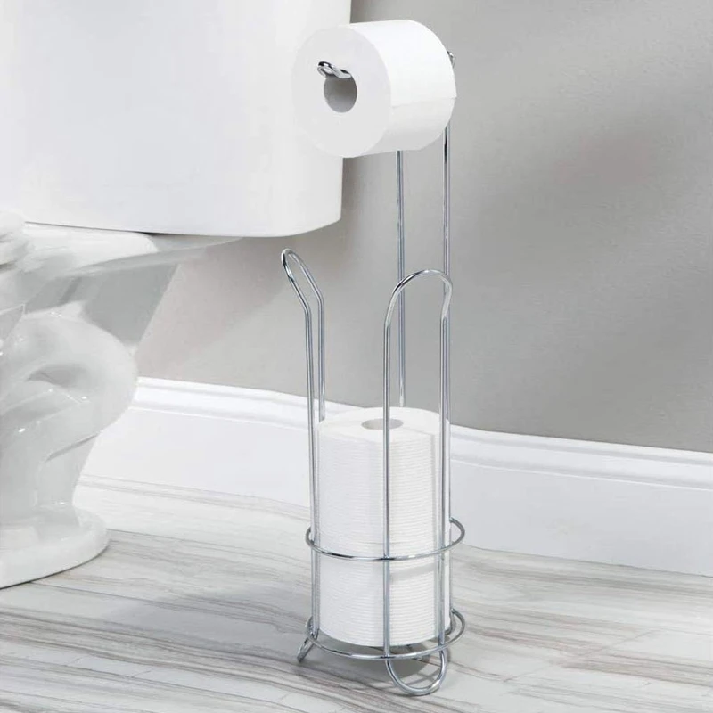 Держатель рулона унитаза свободно стоящий, компактный металлический рулон унитаза для хранения 4 рулонов бумаги, практичный аксессуар для ванной комнаты для туалета o