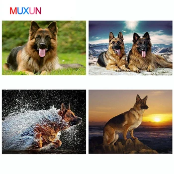 

Full Drill Diamond Painting Noble German Shepherd Special Shaped Diamond Crystal Embroidery 3D Diamond Mosaic Diamond Art Lx53