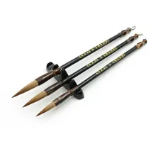 Кисти для китайской каллиграфии, набор кистей для волос с изображением волка, кисти для волос, 3 шт