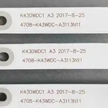 Светодиодный Подсветка полосы 3 лампы для 4708-K430WDC-A3113N11 A1113N11 K430WDC1 L43E6800 43HFF5952/T3 43L1600C 43bdl4012n/62