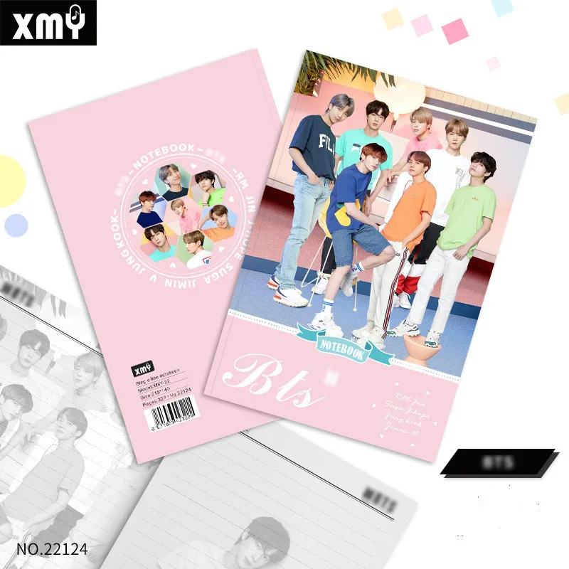 K Pop Bangtan-álbum para niños, cuaderno de 32 páginas para miembros de verano, cuaderno, diario, Kpop, suministros educativos y de oficina, nuevo de 2020