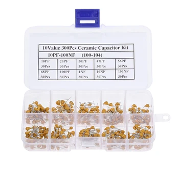 

300PCS 50V (10pf-100nf) Multilayer Ceramic Capacitor Monolithic capacitor Assortment Kit
