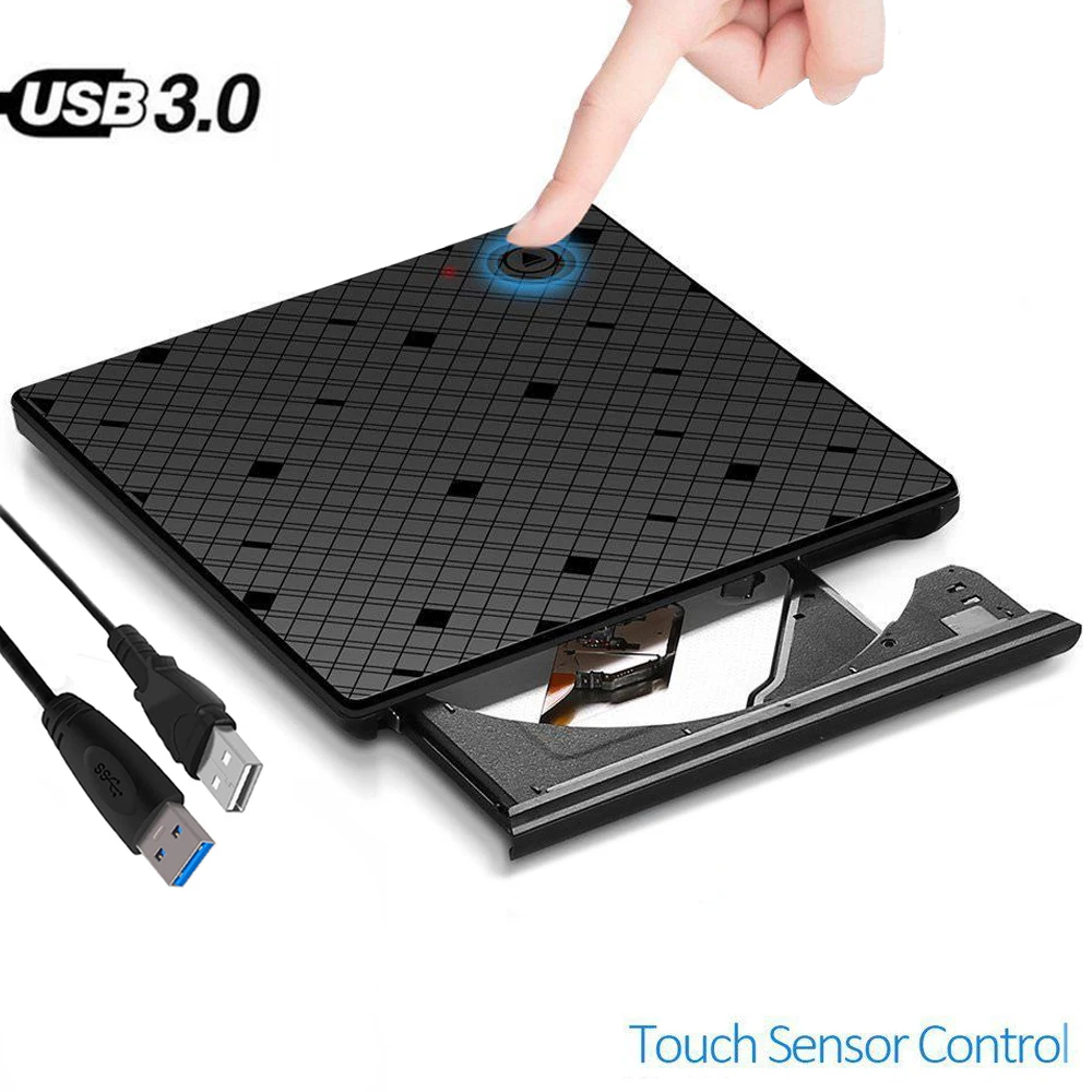 Внешний DVD ROM Оптический привод USB 3 0 CD ридер для ноутбука ПК MAC мобильный рекордер