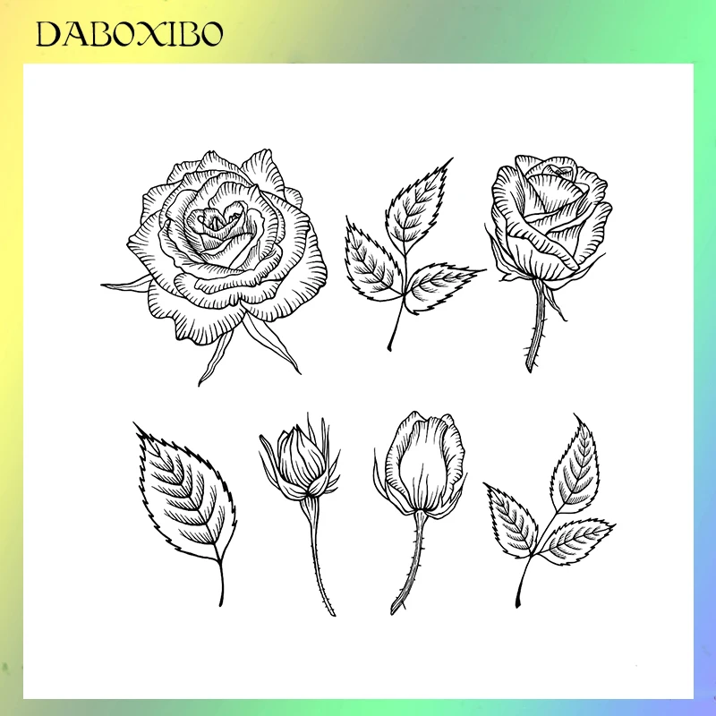 DABOXIBO красивые розовые прозрачные штампы для скрапбукинга/изготовления