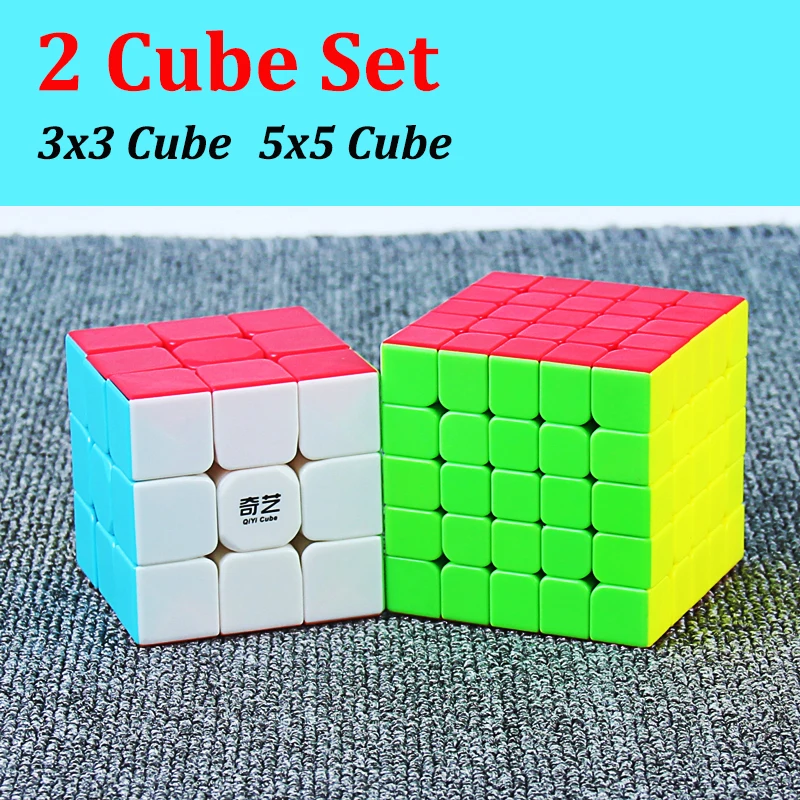 Qiyi 2x2 3x3 4x4 5x5 головоломка волшебный куб игры Cubo Magico 3x3x3 4x4x4 QidiS WarriorW скоростные кубики подарок ко дню рождения развивающая игрушка - Цвет: 35 cube set