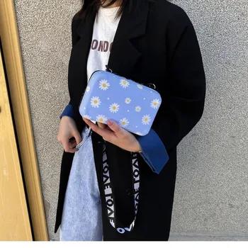 

Small Suitcase Bags 2020 Summer New Printing Small Convenient Little Daisy Shoulder Crossbody Bag Broadband Mobile Phone Bag