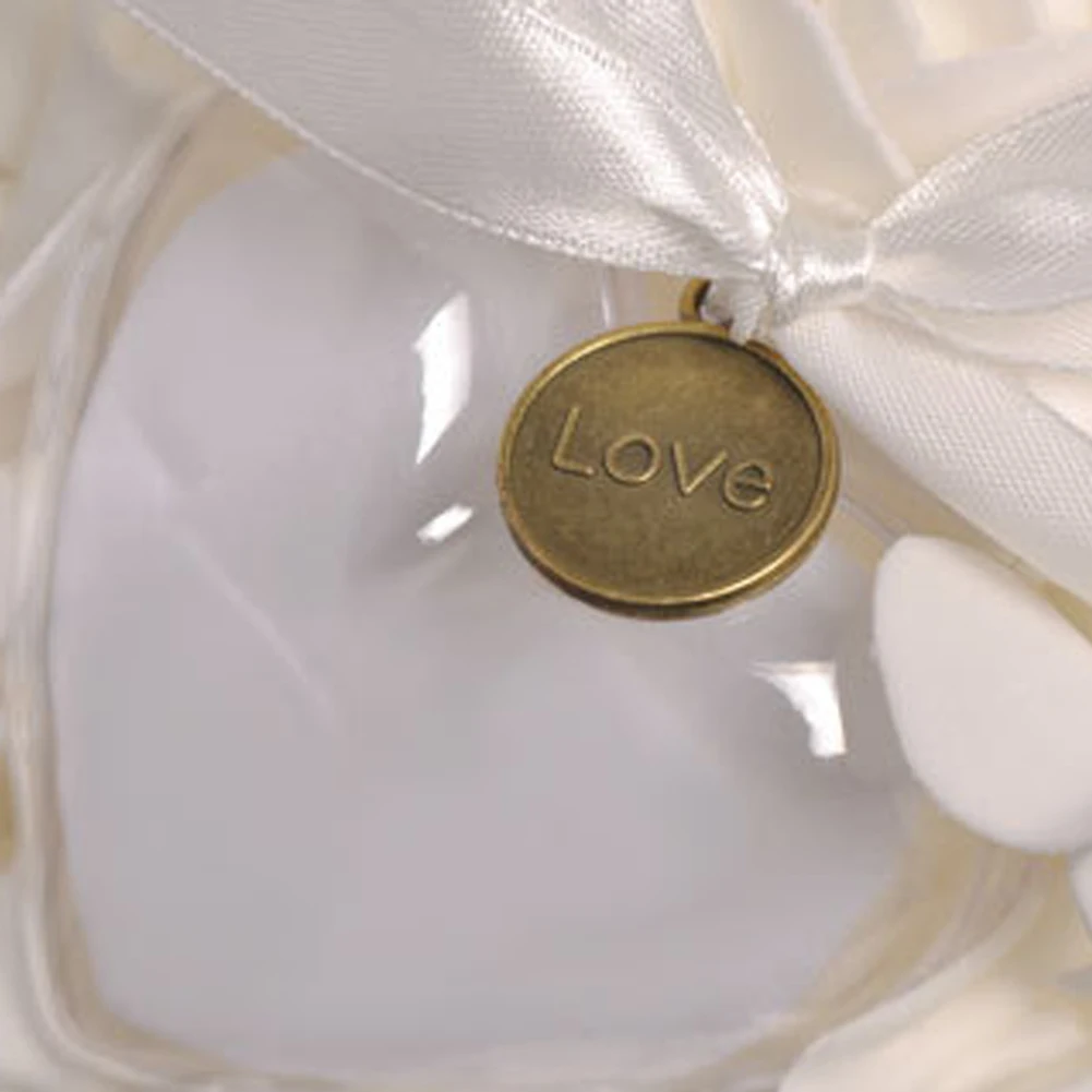 Романтическая Свадебная Роза в форме сердца кольцо коробка держатель подушку подарок