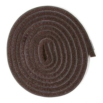 

Promotion! Self-Stick Heavy Duty Felt Strip Roll for Hard Surfaces (1/2 inch x 60 inch), Brown