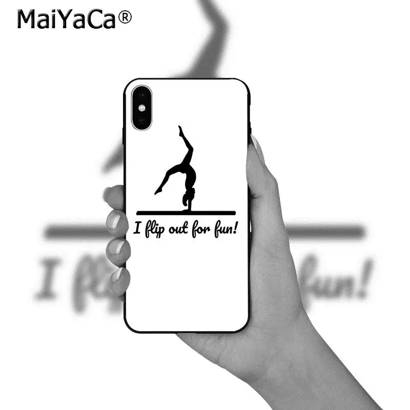 A8 MaiYaCa Чехол-книжка с надписью «I Love Gymnastics», мягкий силиконовый чехол для телефона из ТПУ для iPhone 8, 7, 6, 6S Plus, 5, 5S, SE, XR, X, XS MAX, чехол - Цвет: A8