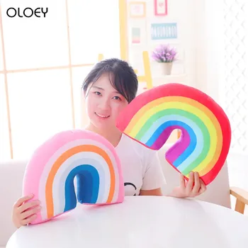 

1Pc Children's Room Rainbow Pillow Cushion Plush Toy Pillow Decoration Office Sleeping Pillow Baby Plush Toys Personalized Gift