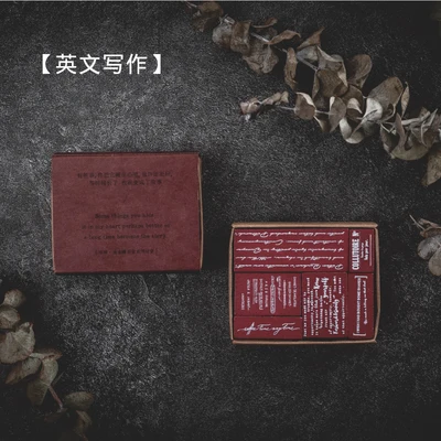yingwen-xiezuo 1 Набор винтажные английские алфавиты цифровые штампы Ретро скандинавские деревянные и резиновые штампы для DIY скрапбукинга Bullet Journal Craft - Цвет: yingwen-xiezuo