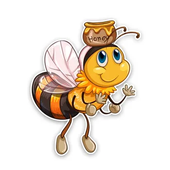 

Dawasaru Bees Top The Honey Jar Car Sticker Personalized Waterproof Decal Motorcycle Auto Decoration Accessories PVC,19cm*15cm