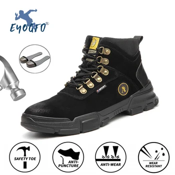 

New Men Hiking Shoes Anti-smashing and Anti-stab Safety Shoes Women Camping Non-slip and Waterproof Life Sports Hiking Shoes