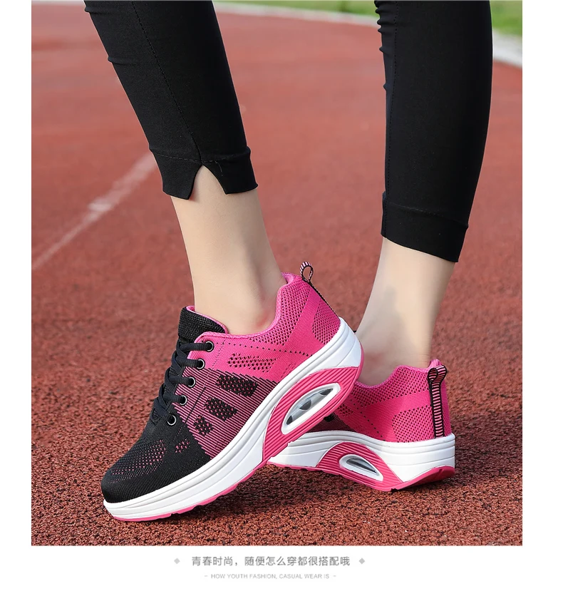 Tenis feminino теннисная обувь женская воздушная подушка zapatos mujer, увеличивающая рост, на шнуровке мягкая женская тренажерный зал на свежем