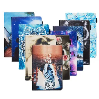 

For Amazon Fire HD 10 Case Cover Fashion Painted Leather Smart Case for Fire HD 10 2015 2017 Model Generation Coque Fanda